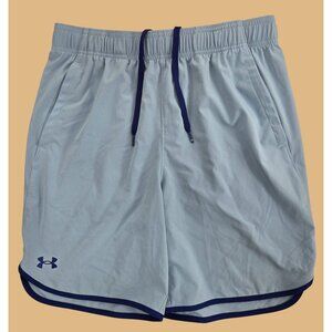 Under Armour Mens Loose Fit Light Blue Shorts Large